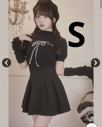 미셸 마카롱 부동의 인기!! 슬림 레그가 되는 스커트 블랙 미셰마카