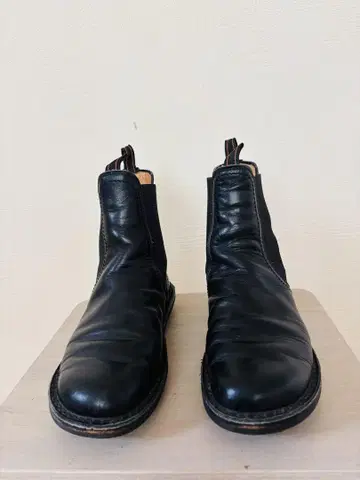 블랙 사이드 고어 부츠 가죽