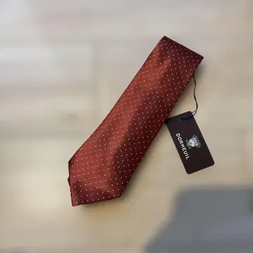 DORTEUIL 빨간색 도트 무늬 넥타이 8.5cm 폭