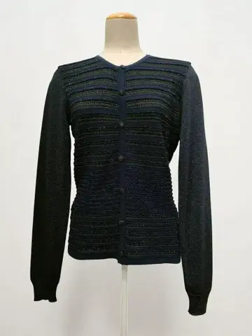 디스퀘어드 네이비 라메 가디건