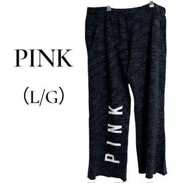 PINK 핑크 (L/G) 블랙 팬츠 빅 로고