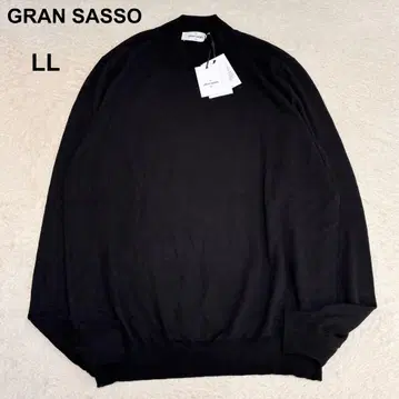 24AW 택 포함 새상품 그랑사쏘 12G 메리노울 모크넥 니트 블랙 LL