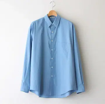 WASHED FINX TWILL BIG SHIRT BLUE 4