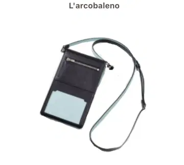 L'arcobaleno 스마트폰 숄더백 블랙+스카이블루 화이트+핑크