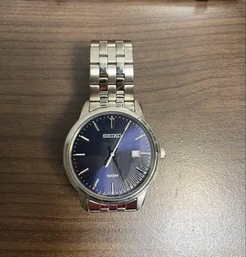 SEIKO 아날로그 시계 네이비 스테인리스