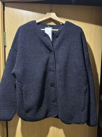 블랙 플리스 자켓 XL