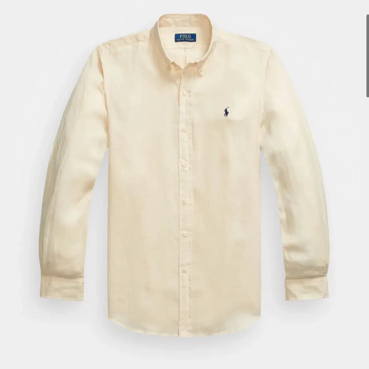 Polo Ralph Lauren Classic Fit Linen Shirt Cream Beige M Worn Once