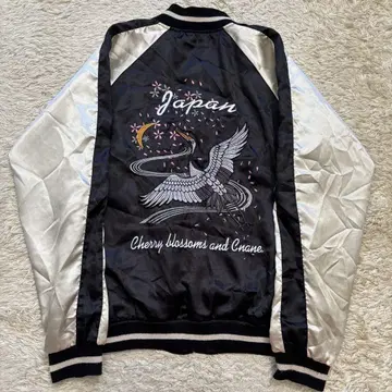 발세도스 스카잔 벚꽃 벚꽃 학 일본풍 패턴 일본 블랙 L