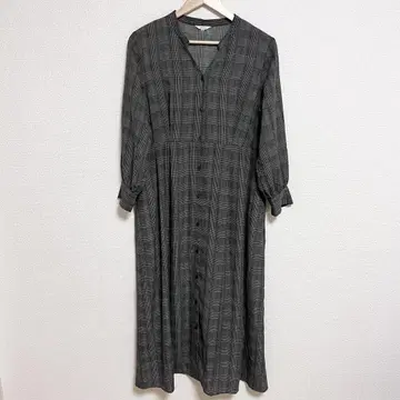 타카야마 미야코 콜라보 원피스 턱 스 체크 롱 스튜디오 클립