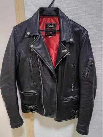 666 Leather Wear 더블 라이더 자켓 32