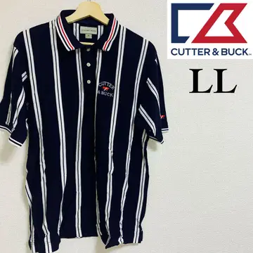 CUTTER & BUCK 네이비 스트라이프 피케 셔츠 LL