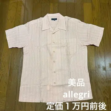 새상품급 allegri 알레그리 반팔 셔츠 라이트 핑크 스트라이프