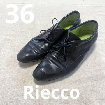 새상품급 Riecco 이탈리아제 가죽 신발 36 블랙 산모토야마