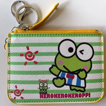 케로케로케로피 산리오 그린 동전 지갑 카드 케이스 패스 케이스 새상품