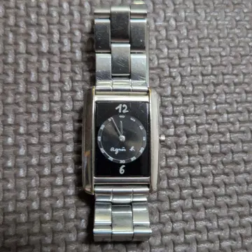 Agnes b. 애니에스 아날로그 손목시계 블랙/실버