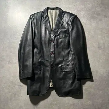 빈티지 양가죽 램 가죽 천연 가죽 테일러드 자켓 싱글 모드