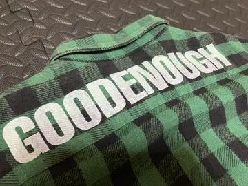 GOODENOUGH 등 전체 로고 블록 플란넬 1998년