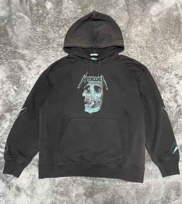 METALLICA 스컬 프린트 후드 부착 후드티 GU L 사이즈