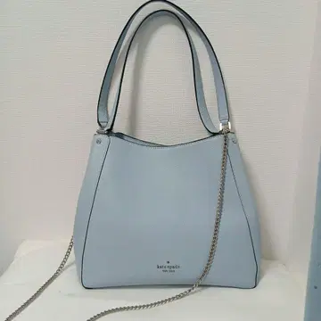 새상품급 kate spade 라이트 블루 2way 숄더백 주름 가죽