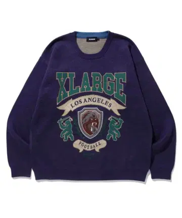 XLARGE 네이비 크루넥 스웨터