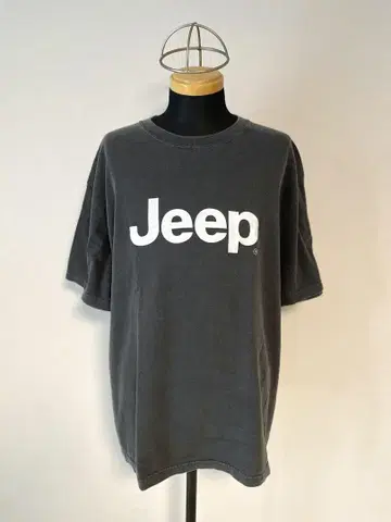 Jeep 로고 프린트 T셔츠 차콜 그레이 XL 사이즈