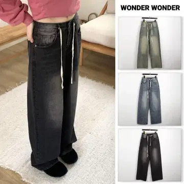 [ WONDER WONDER ] 데님 팬츠 한국 S사이즈 블랙