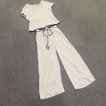 Petirobe 블라우스 와이드 팬츠 셋업