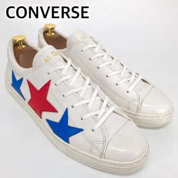 컨버스 올스타 쿠페 트리오스타 로우컷 스니커즈 화이트, 빨간색, 파랑