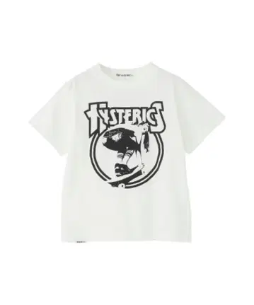 HYSTERICS 그래픽 T셔츠 화이트 피치T