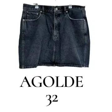 AGOLDE (32) 다크 데님 미니 스커트