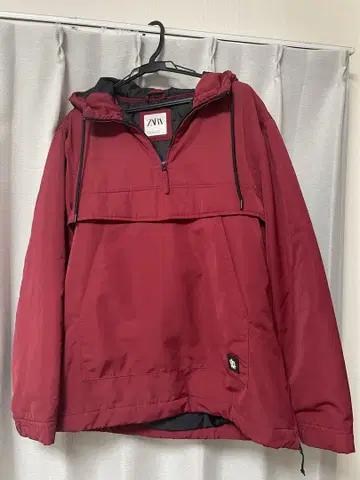 ZARA 빨간색 풀오버 점퍼, 블루종 M 사이즈