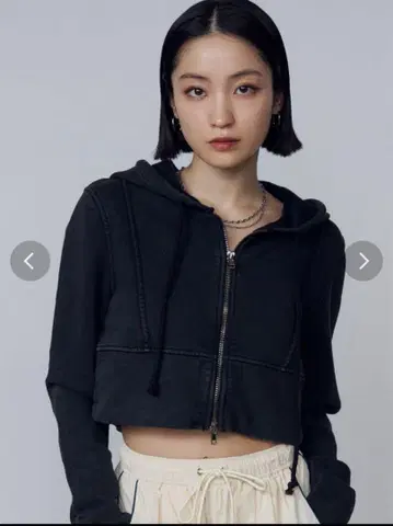 EMODA 숏 레이어드 후디 숏 후드티