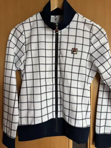 [ 새상품급 ] FILA 휠라 블루종 체크 네이비 x 화이트 L