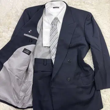 새상품급 DORMEUIL 도멜 더블 셋업 수트 스트라이프