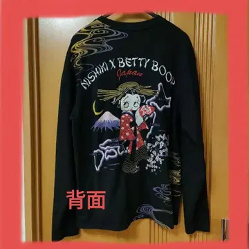 베티 붑 Betty Boop 긴팔 T셔츠  L 사이즈 블랙