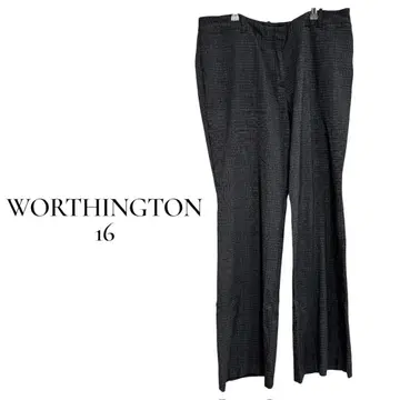 WORTHINGTON (16) 블랙 체크 무늬 슬랙스