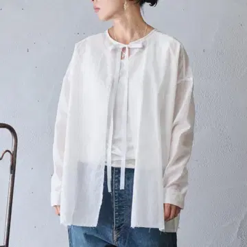 [미사용 새상품 택 포함] veritecoeur 2way 가디건 블라우스