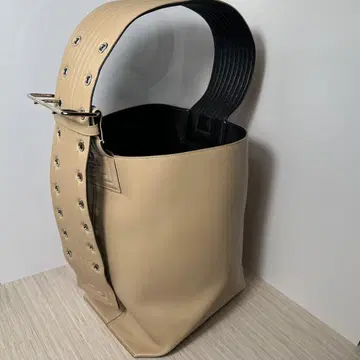 JIL SANDER 가죽 원 숄더백 베이지 대용량