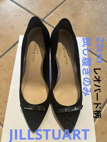 [ 새상품급 ] 22.0cm JILL STUART 블랙 펌프스 레오파드