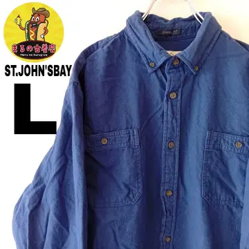 USA 구제 의류 ST.JOHN'SBAY 플란넬 셔츠 L 블루