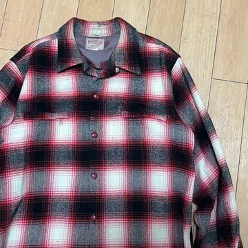 40~50s Pioneer 파이오니어 옴브레 체크 보드 셔츠