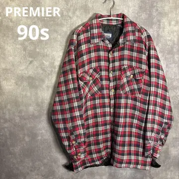 90s PREMIER 플란넬 셔츠 퀼팅 플란넬 셔츠