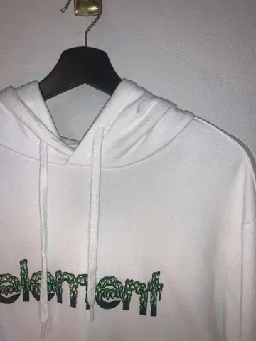 element 후드 부착 후드티 화이트