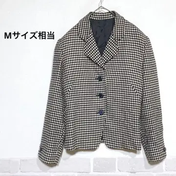 하운드투스 울지 테일러드 자켓 안감 부착 택류 없음 화이트/블랙 i528