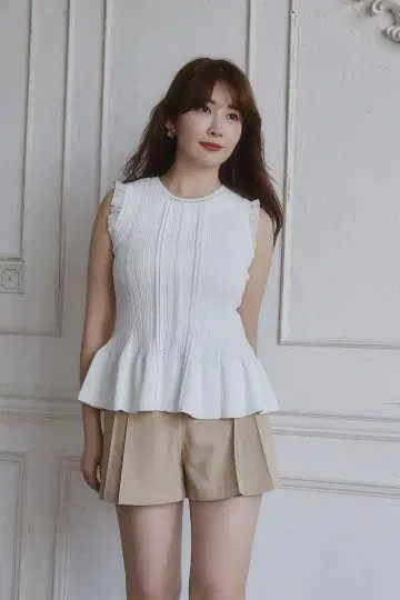 Herlipto 하립투 Peplum Ribbed Knit Top