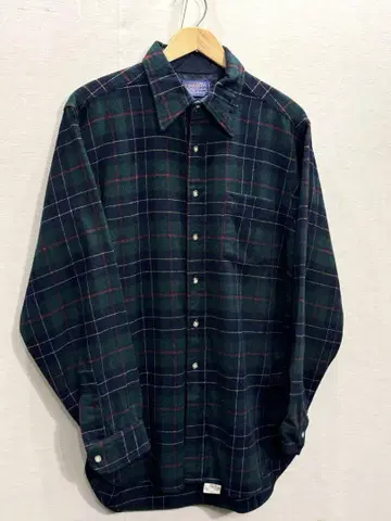70s PENDLETON USA 울 셔츠 그린