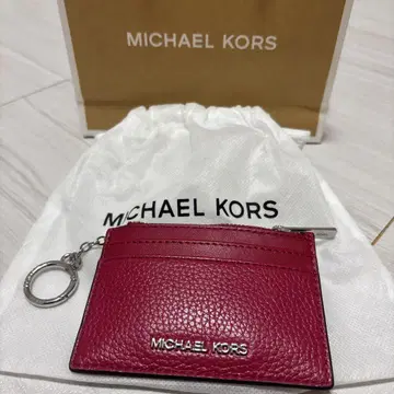 MICHAEL KORS 가죽 카드 케이스 레드
