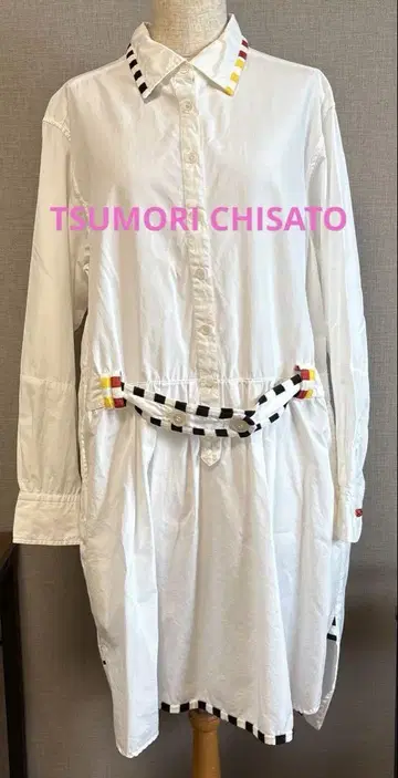 [ TSUMORI CHISATO ] 긴팔 무릎 기장 셔츠 원피스