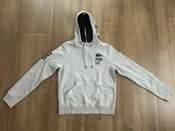 Lacoste 라코스테 그레이 후드티 프론트 지퍼 속기모