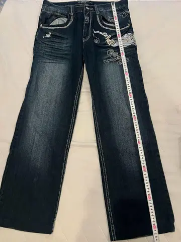 자수 데님 akademiks